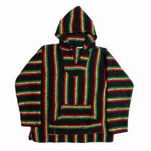 Frank's Rasta Baja Handmade Woven Sweater in Black, Red, Green and Yellow